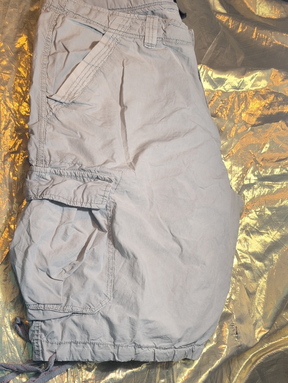 Paper Denim & Cloth Men's Light Khaki Cargo Pants with Drawcord Hem Size 44
